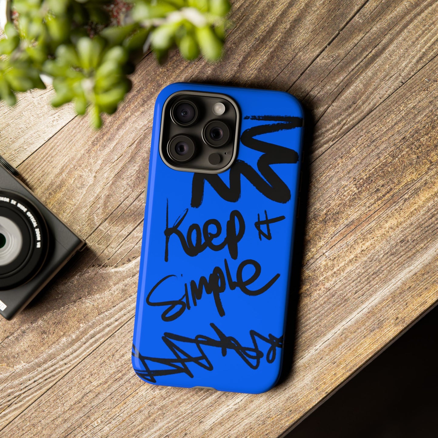 Stylish Phone Case - Keep It Simple Blue Design