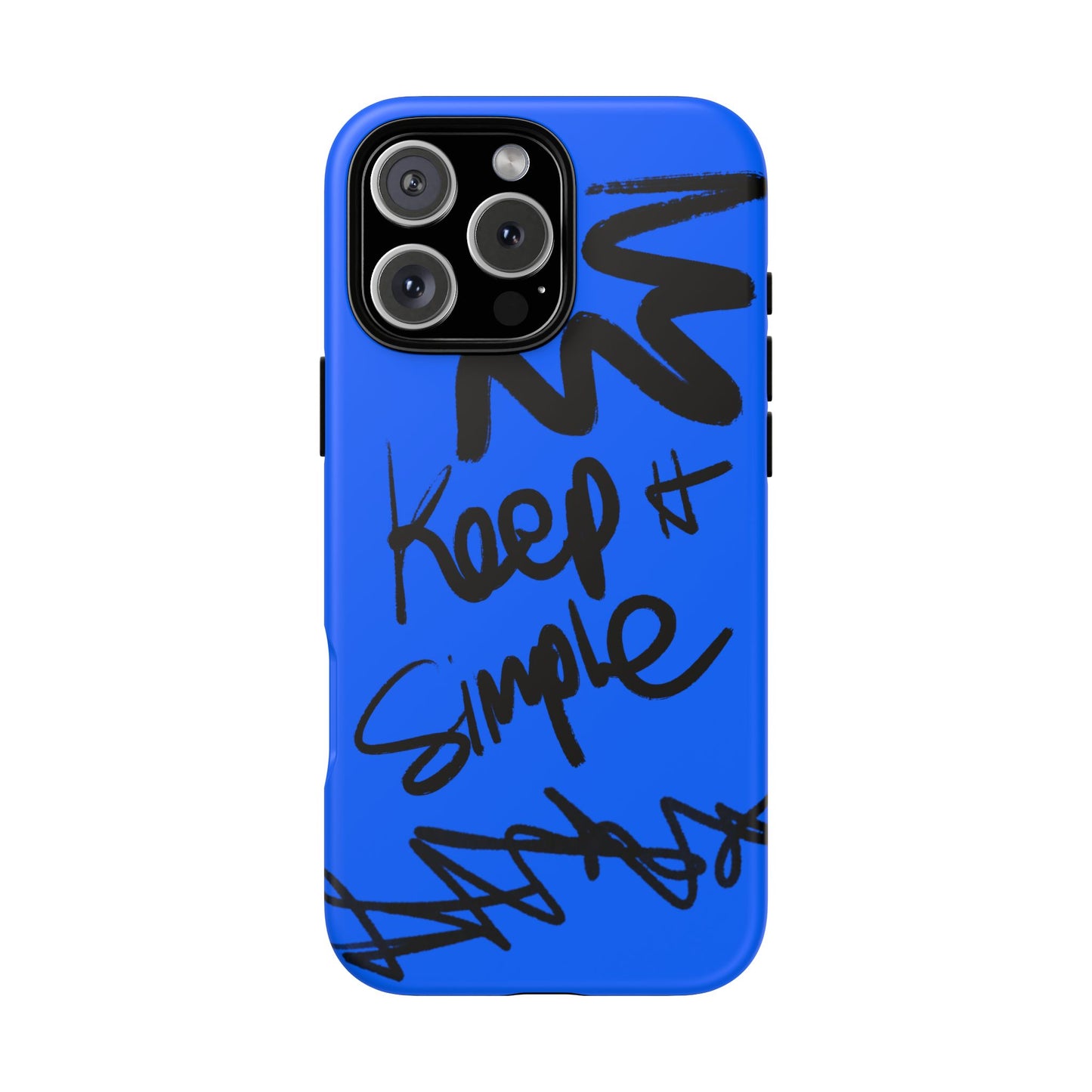 Stylish Phone Case - Keep It Simple Blue Design