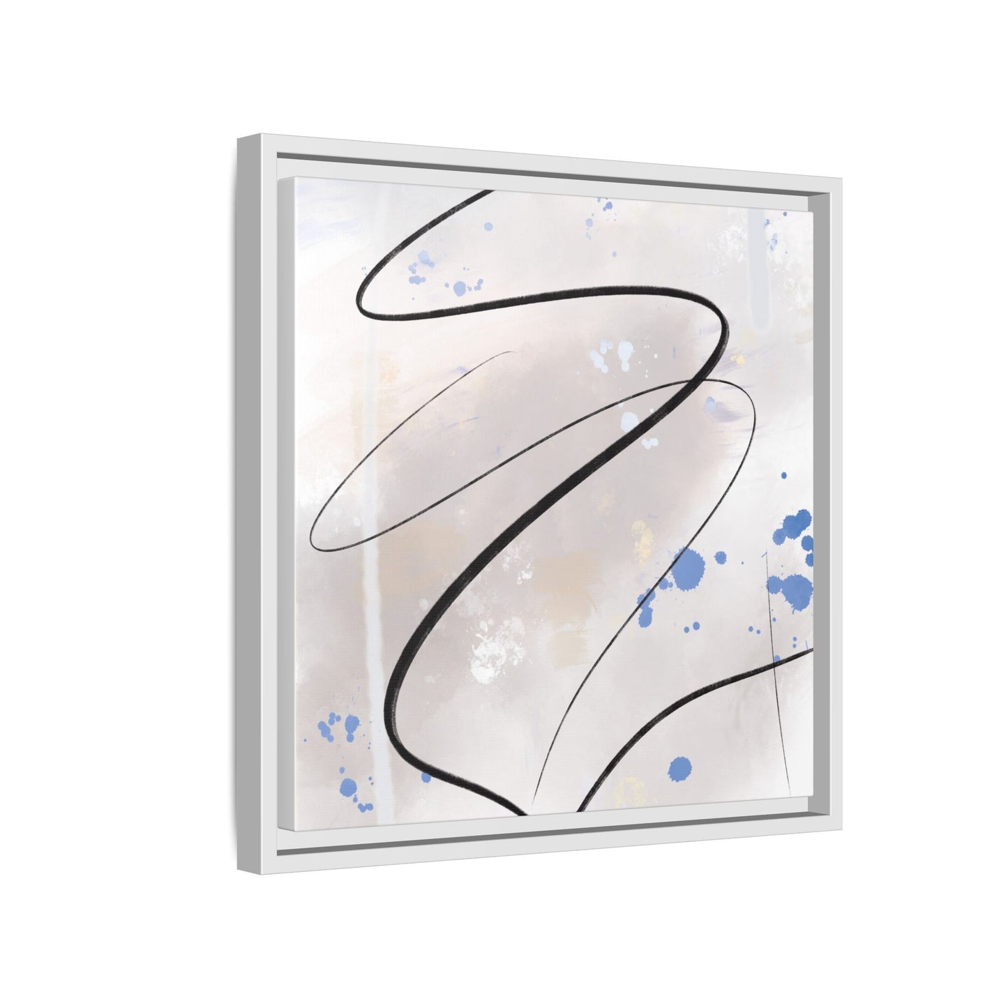 Framed Abstract Canvas Art - Modern Multi-Color Wall Decor