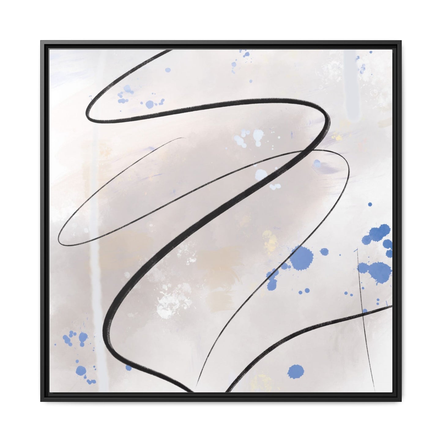 Framed Abstract Canvas Art - Modern Multi-Color Wall Decor