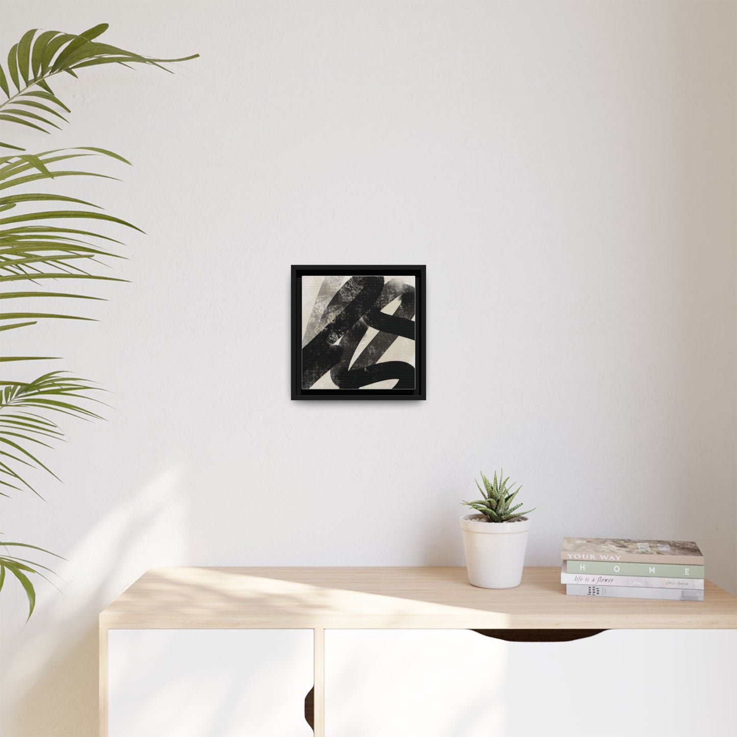 Modern Abstract Framed Canvas Art - Multi-Color Decorative Wall Decor