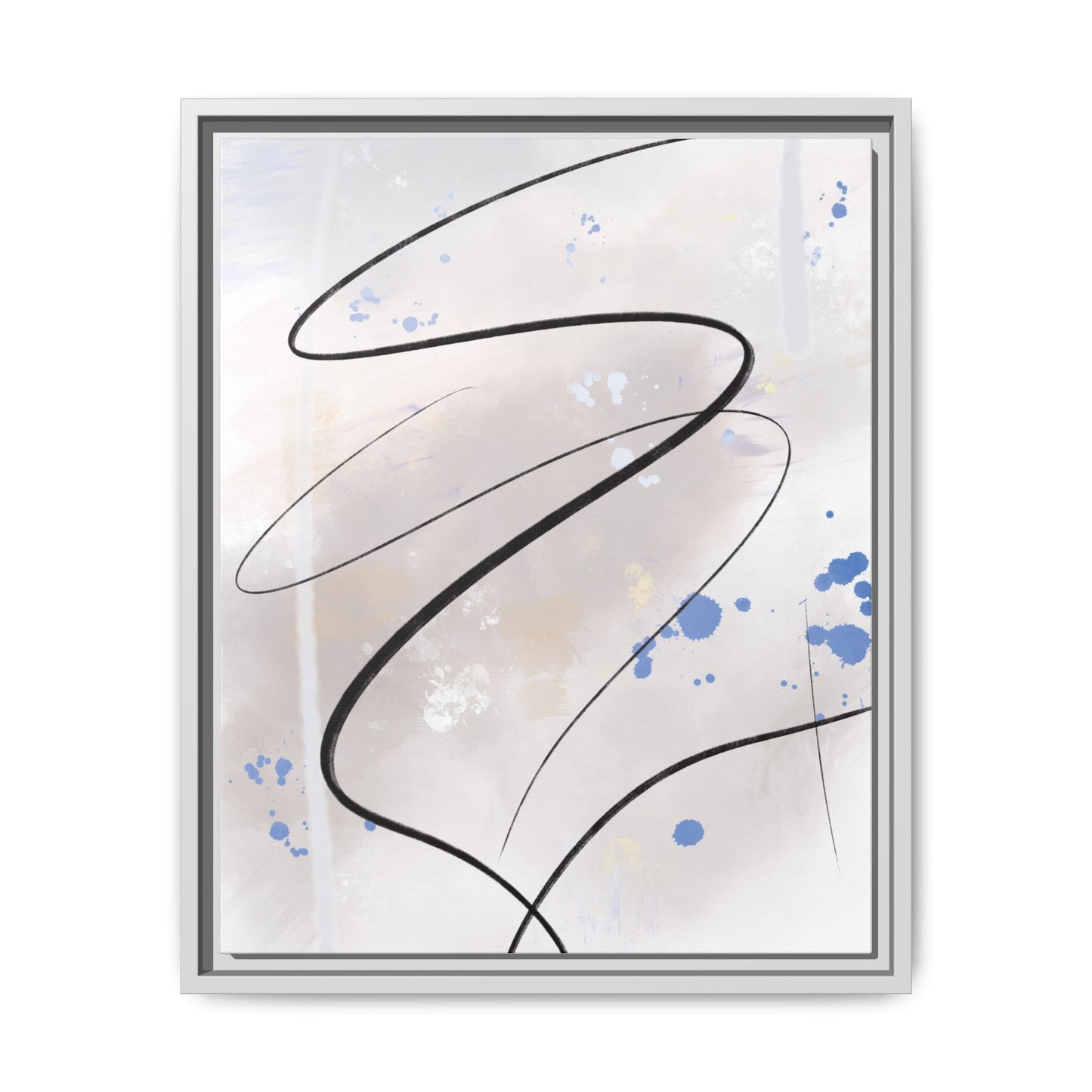 Framed Abstract Canvas Art - Modern Multi-Color Wall Decor