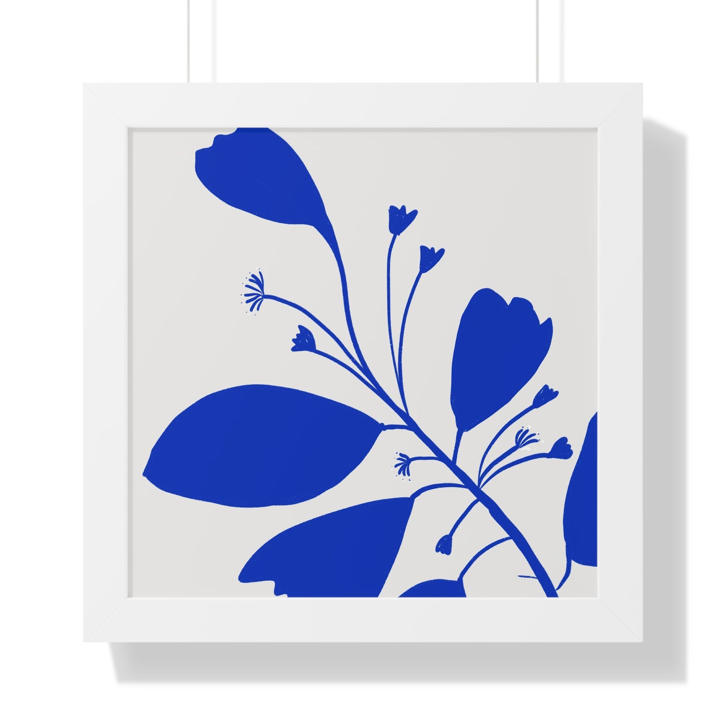 Blue Botanical Framed Poster