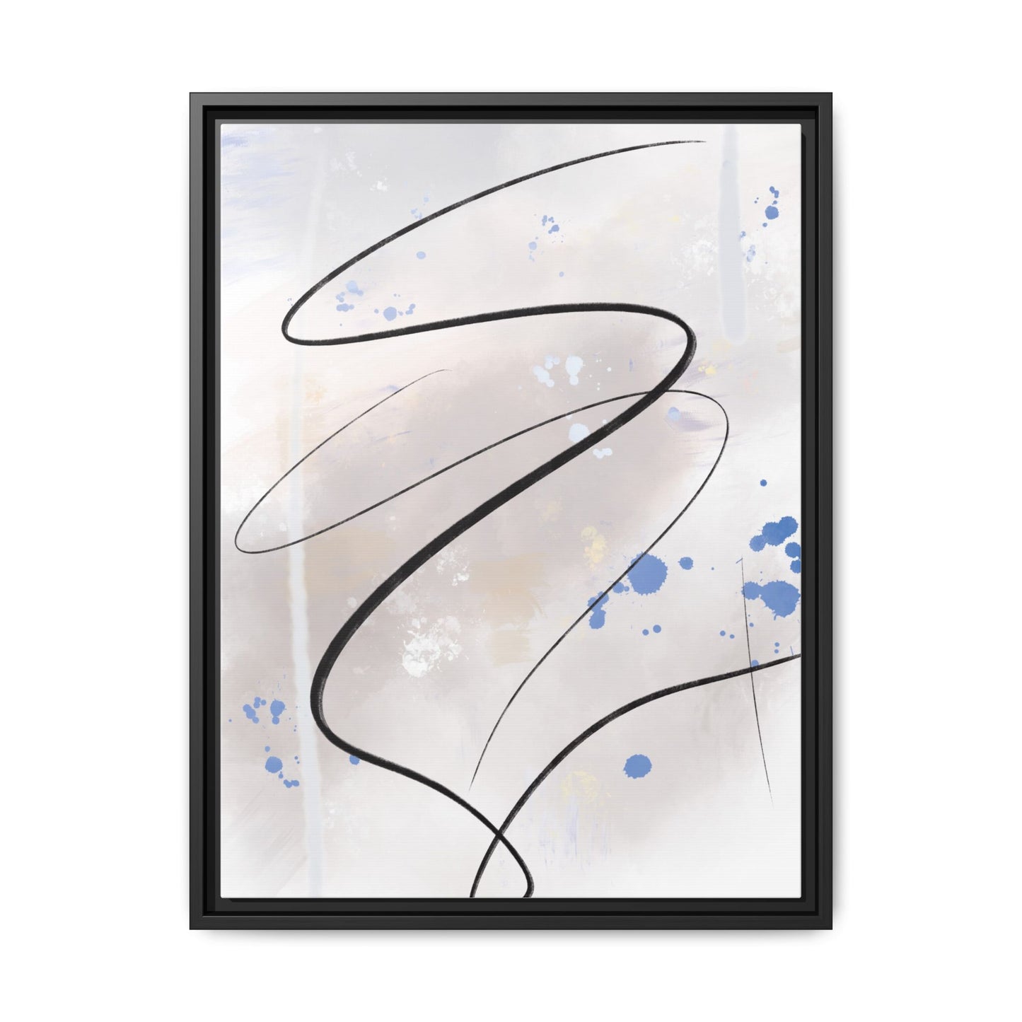 Framed Abstract Canvas Art - Modern Multi-Color Wall Decor