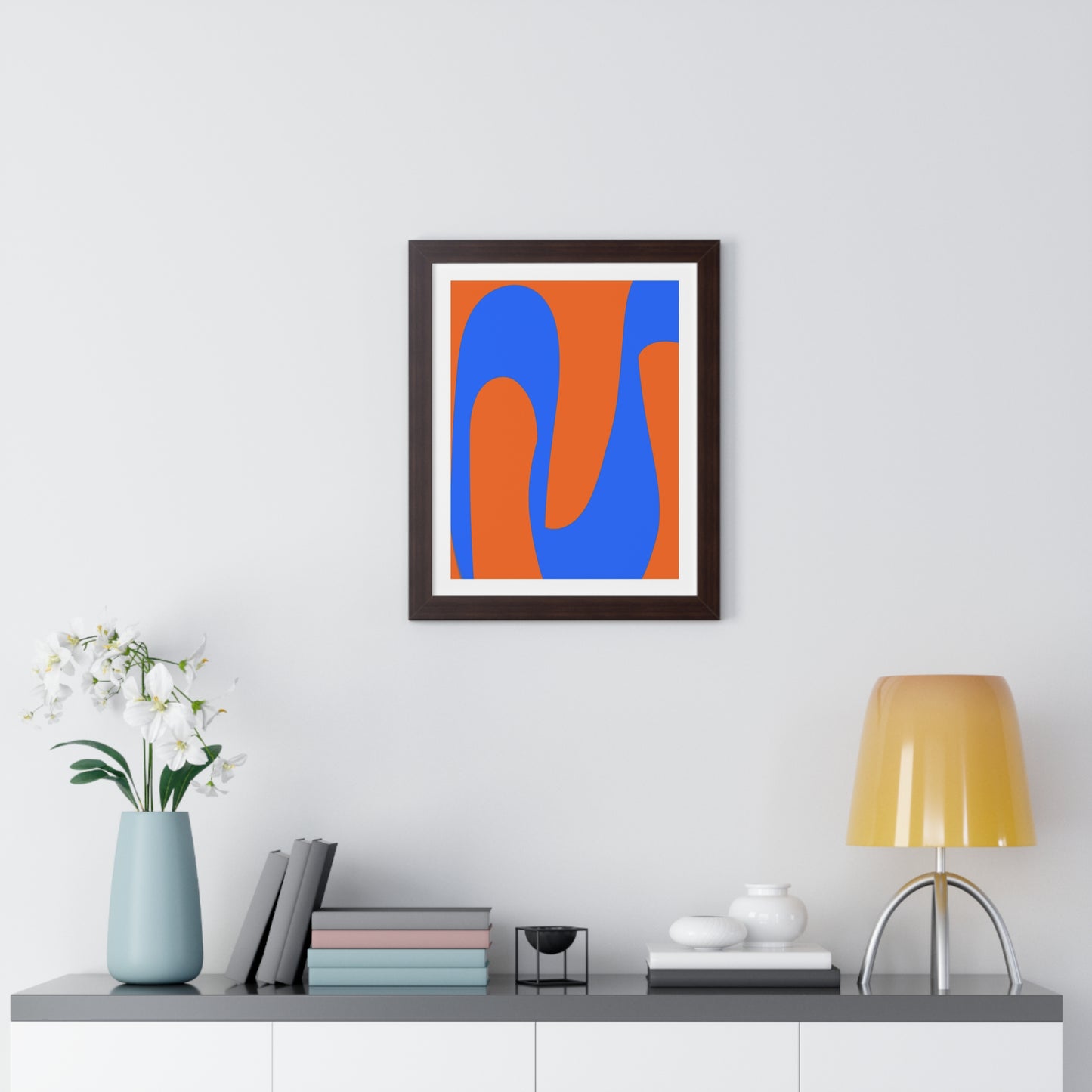 Orange and Blue Poster