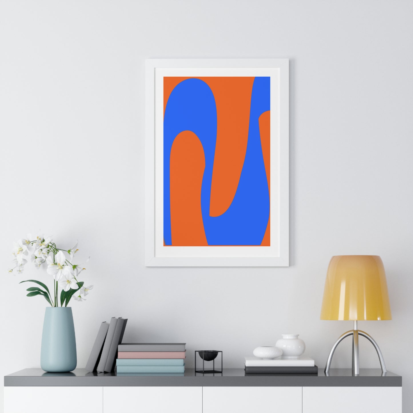 Orange and Blue Poster