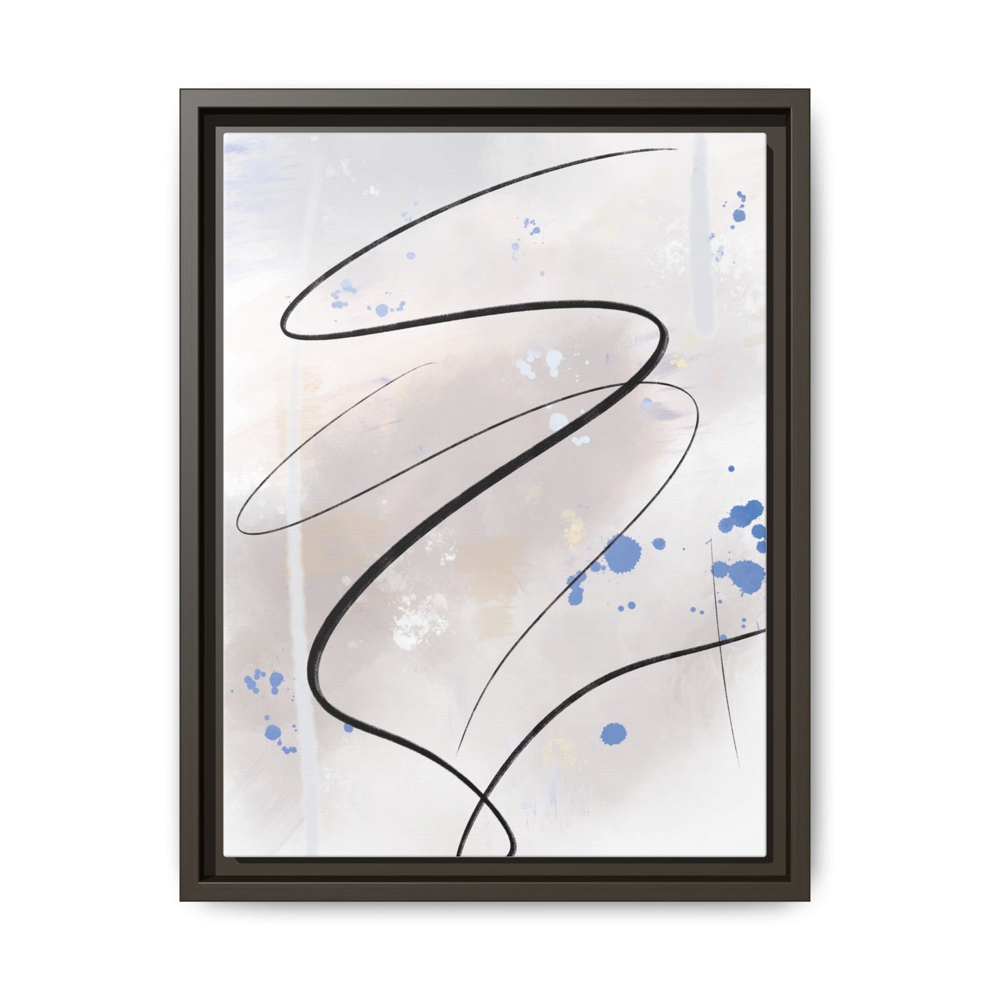 Framed Abstract Canvas Art - Modern Multi-Color Wall Decor