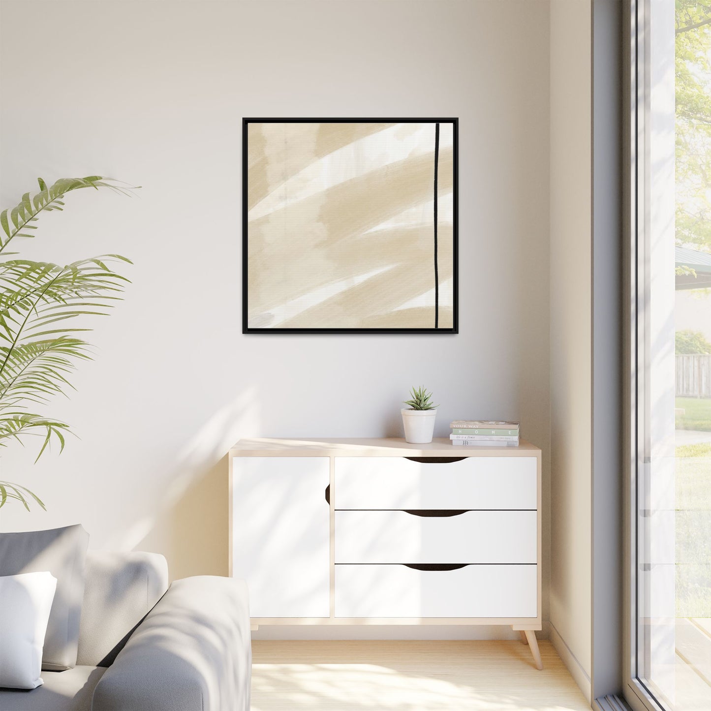 Modern Abstract Framed Canvas Art - Multi-color Wall Decor