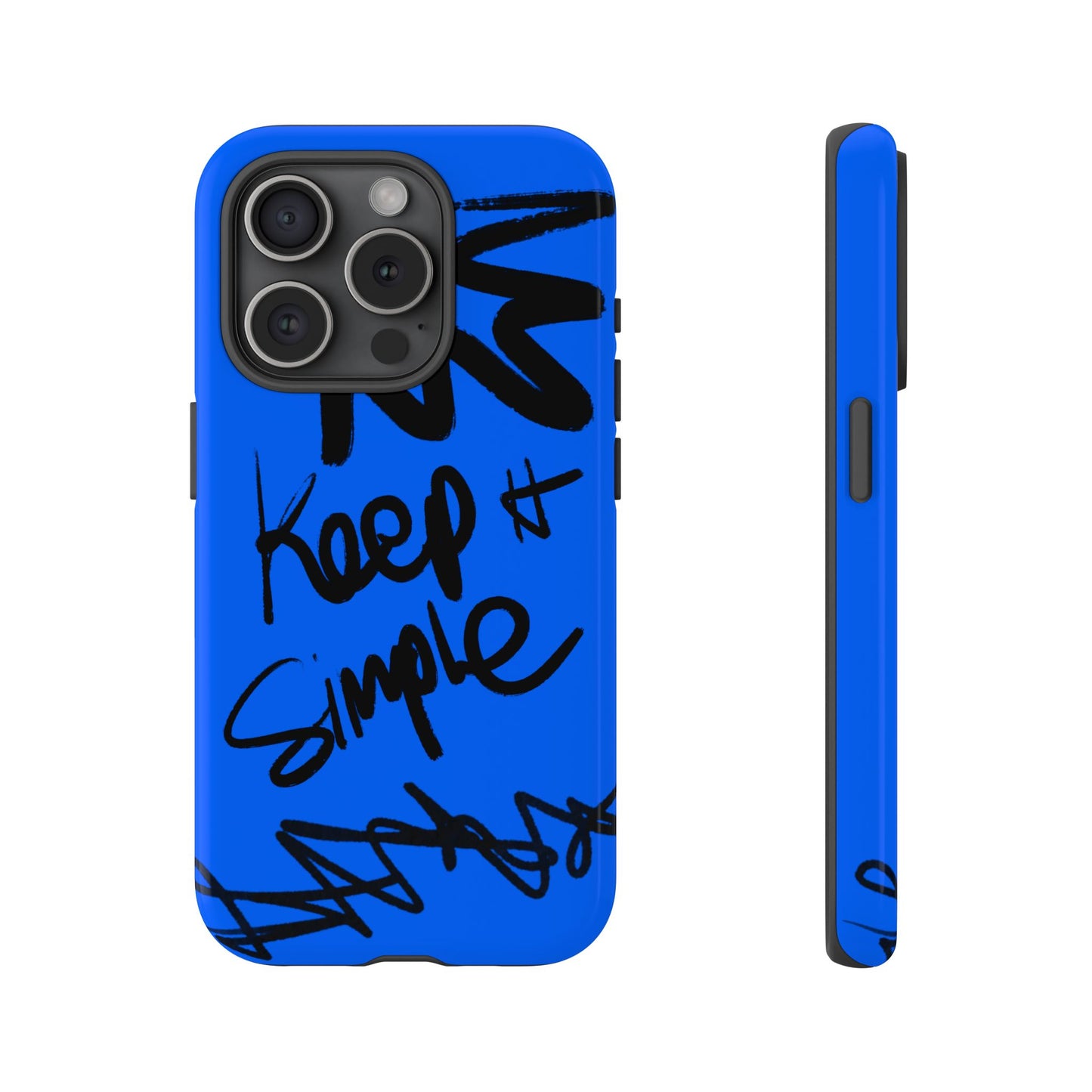 Stylish Phone Case - Keep It Simple Blue Design