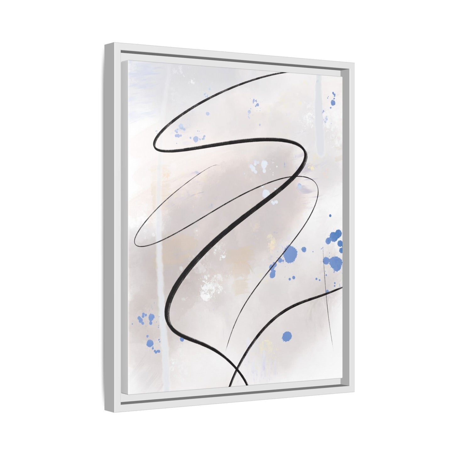 Framed Abstract Canvas Art - Modern Multi-Color Wall Decor