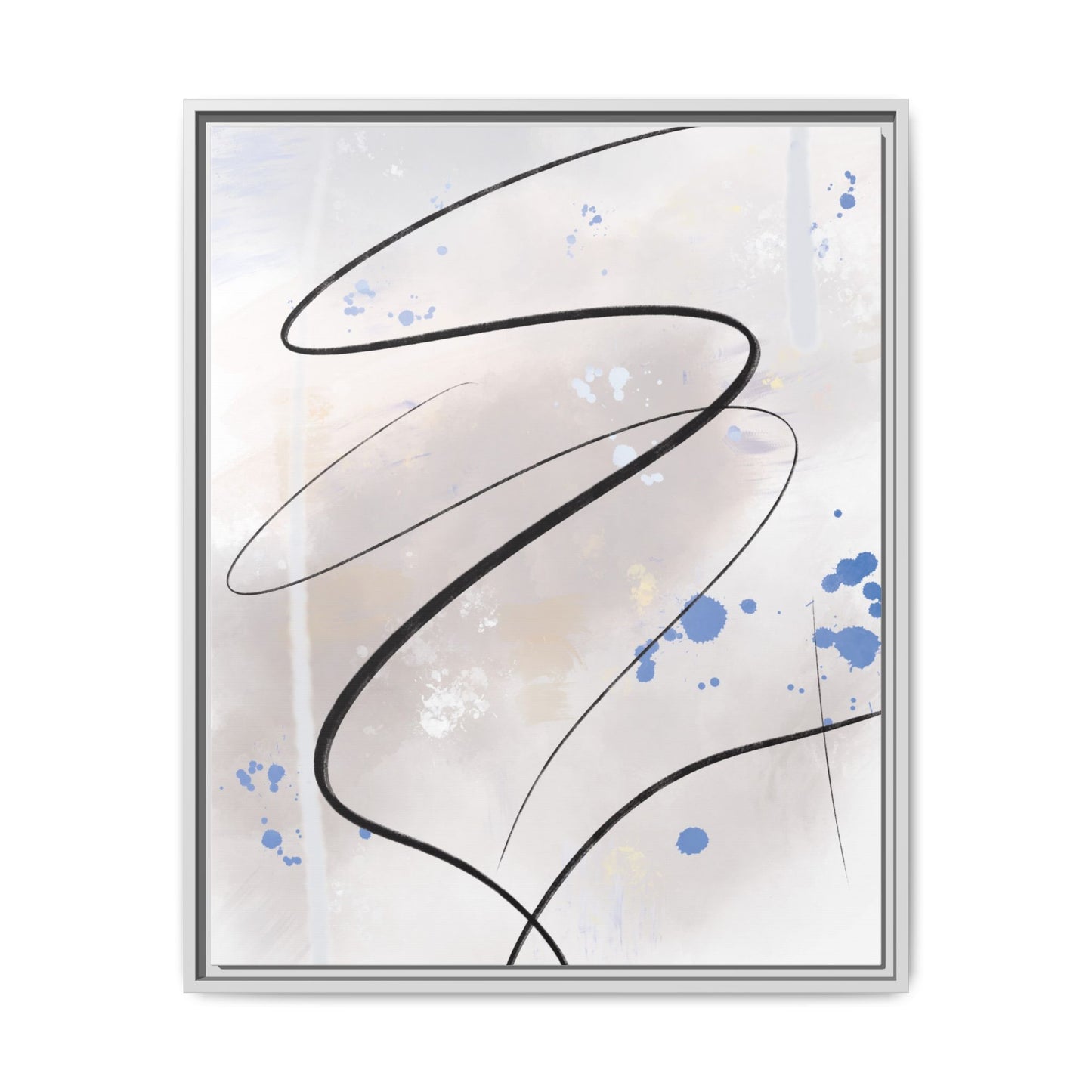 Framed Abstract Canvas Art - Modern Multi-Color Wall Decor