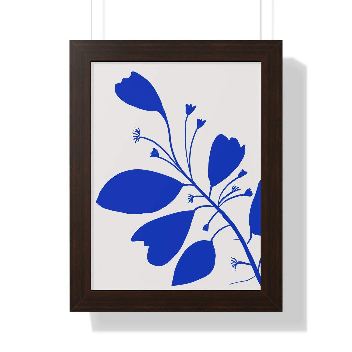 Blue Botanical Framed Poster