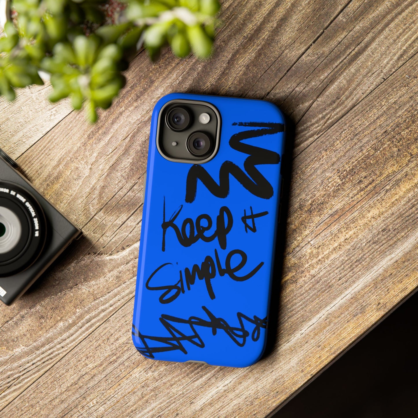 Stylish Phone Case - Keep It Simple Blue Design