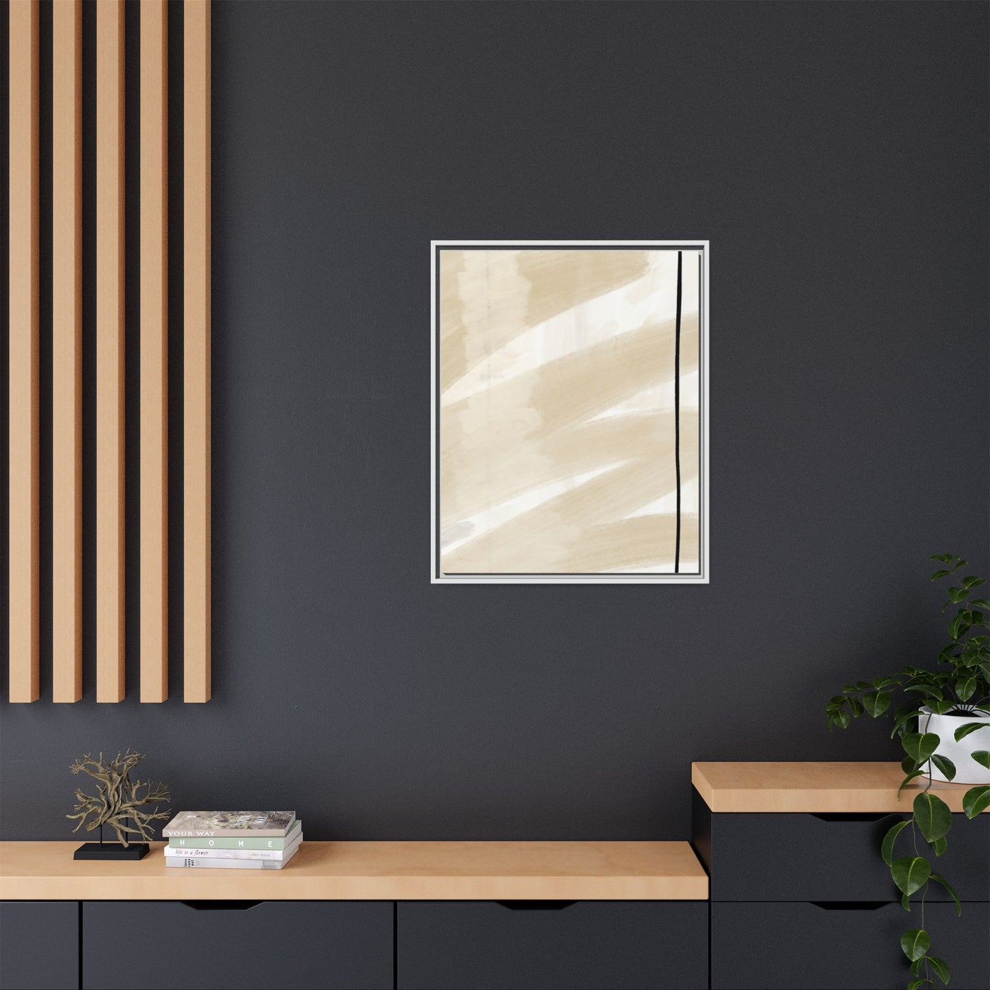 Modern Abstract Framed Canvas Art - Multi-color Wall Decor