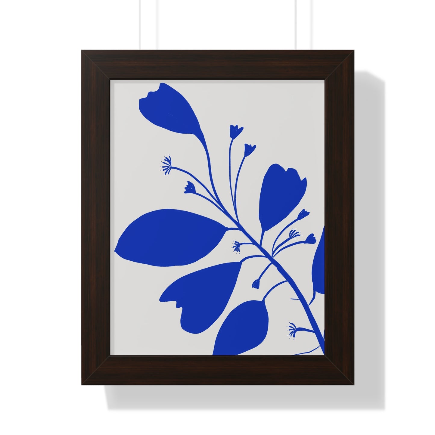 Blue Botanical Framed Poster