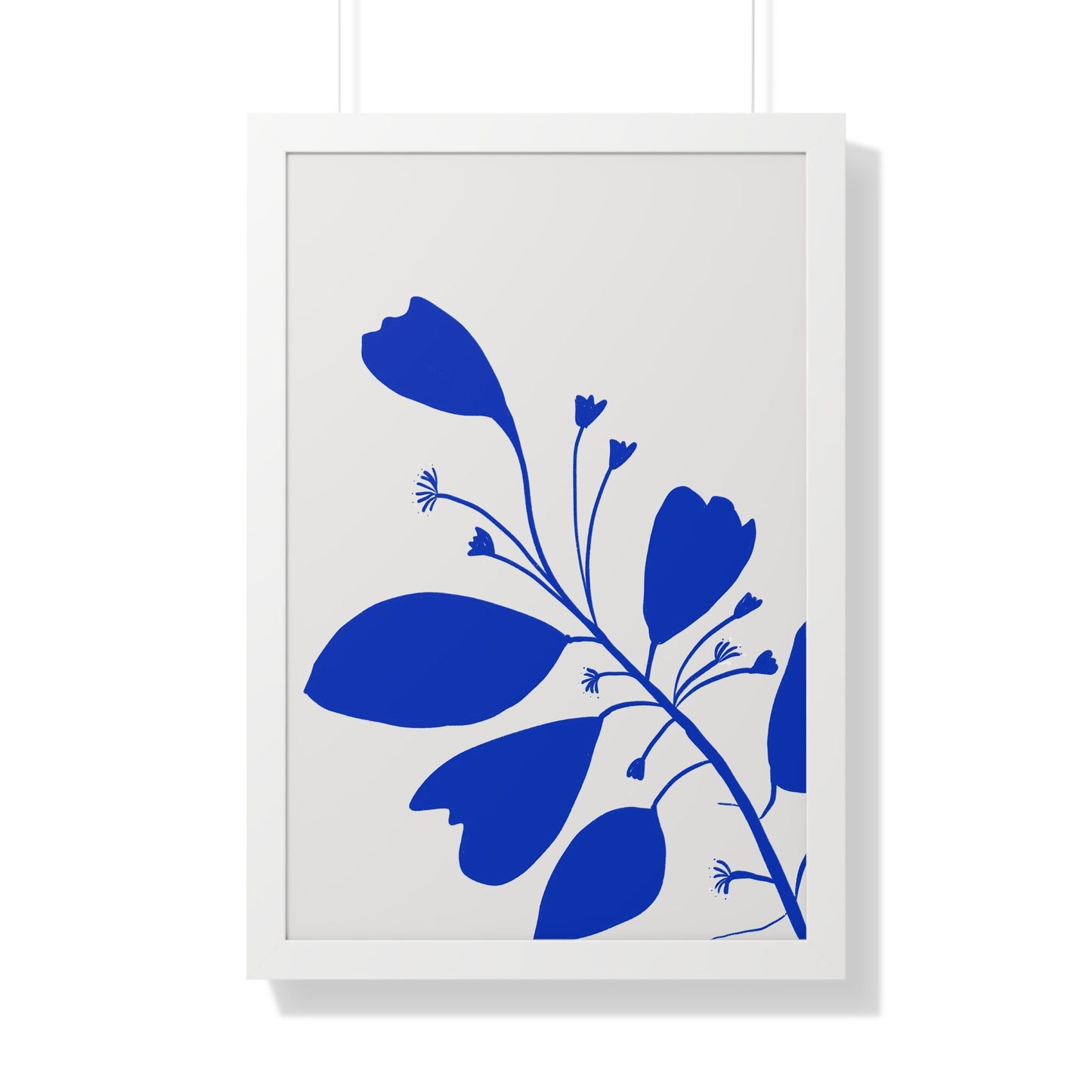 Blue Botanical Framed Poster