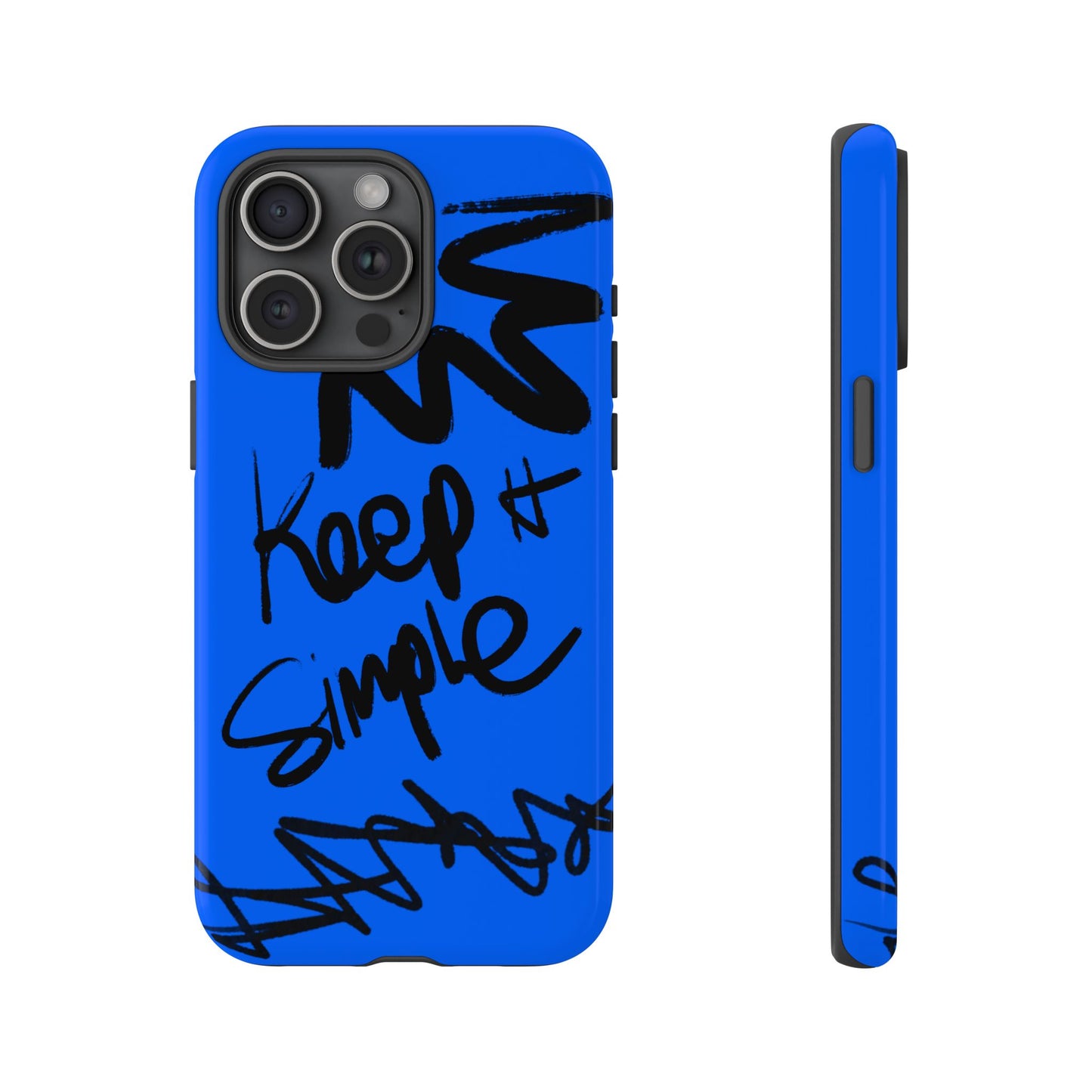 Stylish Phone Case - Keep It Simple Blue Design