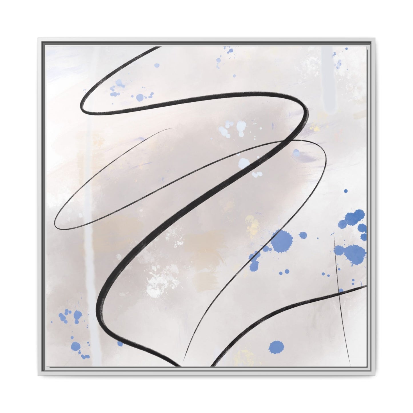 Framed Abstract Canvas Art - Modern Multi-Color Wall Decor