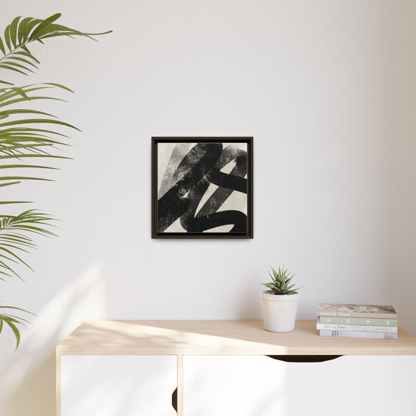 Modern Abstract Framed Canvas Art - Multi-Color Decorative Wall Decor