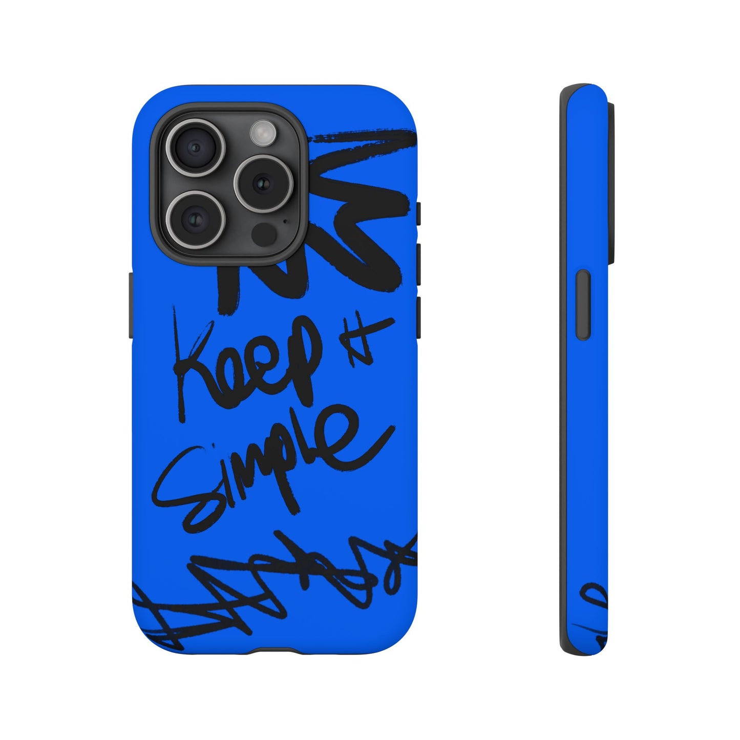 Stylish Phone Case - Keep It Simple Blue Design