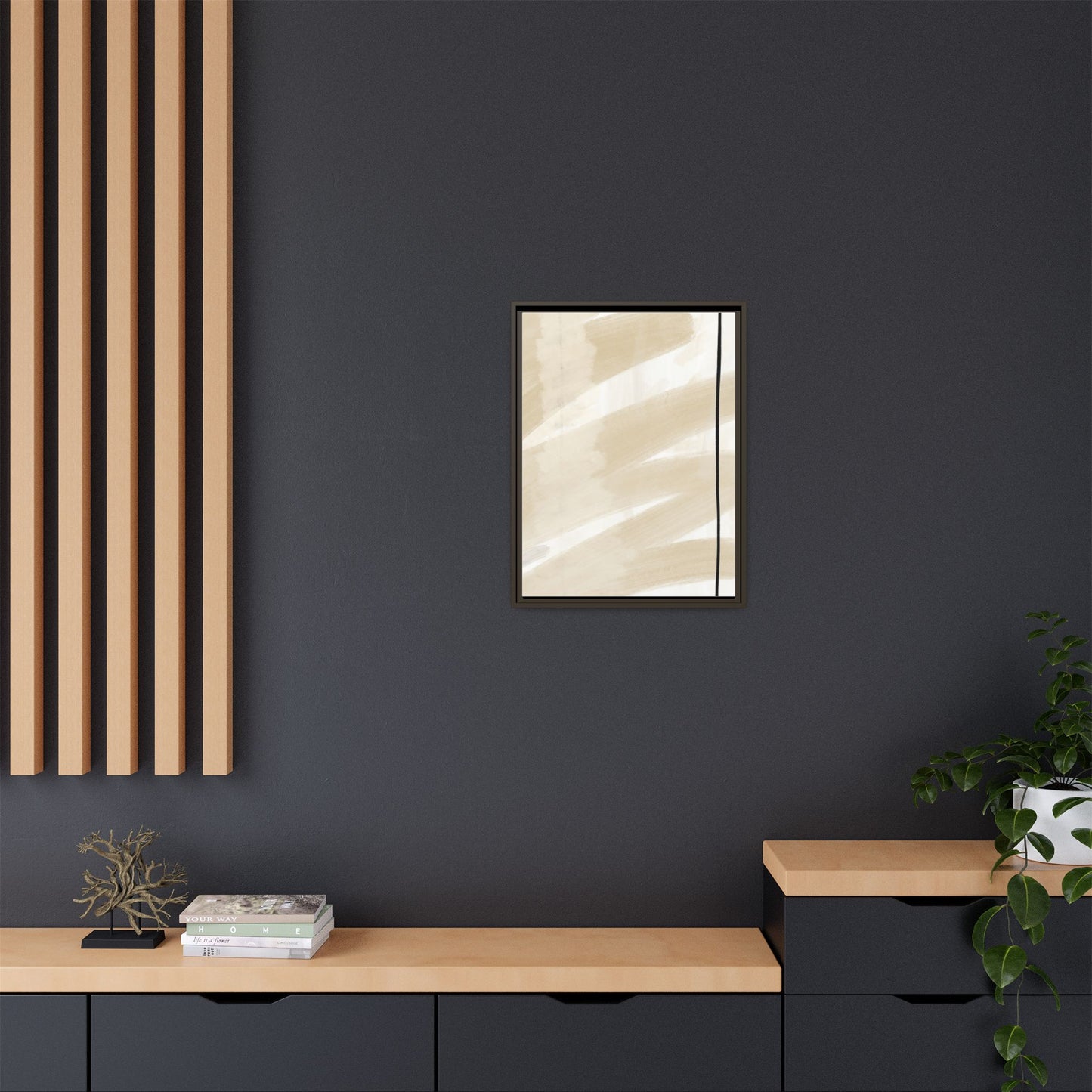 Modern Abstract Framed Canvas Art - Multi-color Wall Decor