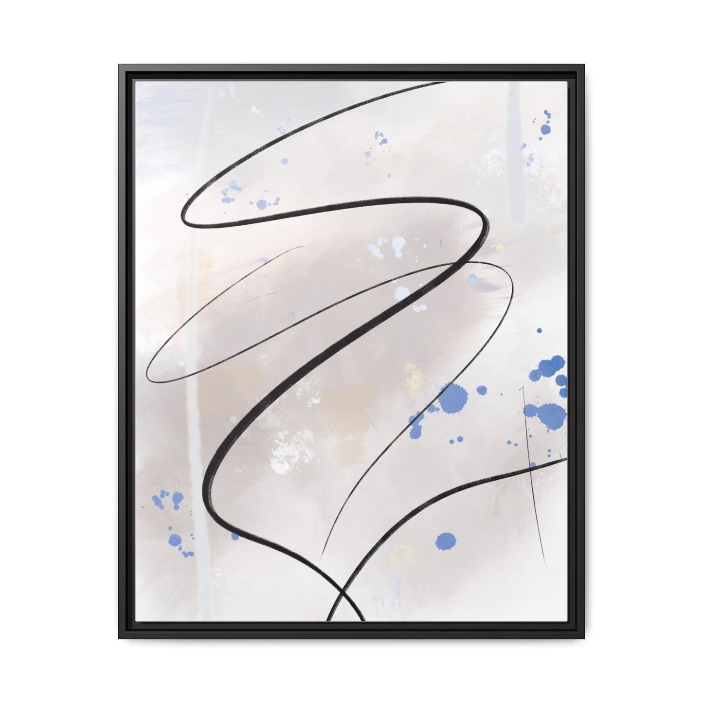 Framed Abstract Canvas Art - Modern Multi-Color Wall Decor