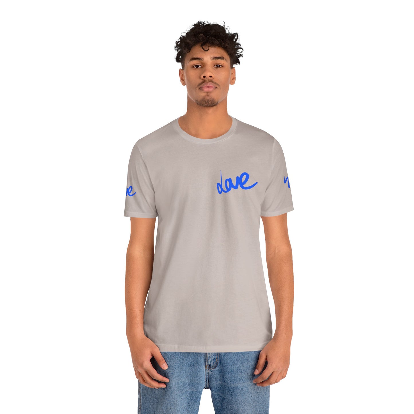 Casual Unisex Tee - Stylish 'dave' Graphic Short Sleeve Shirt