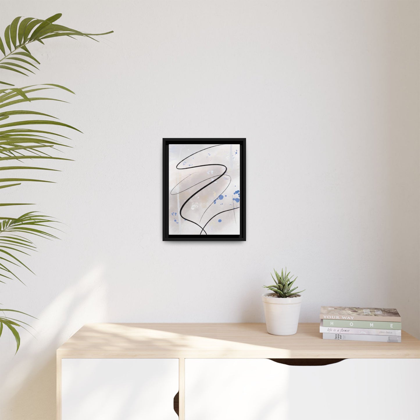 Framed Abstract Canvas Art - Modern Multi-Color Wall Decor
