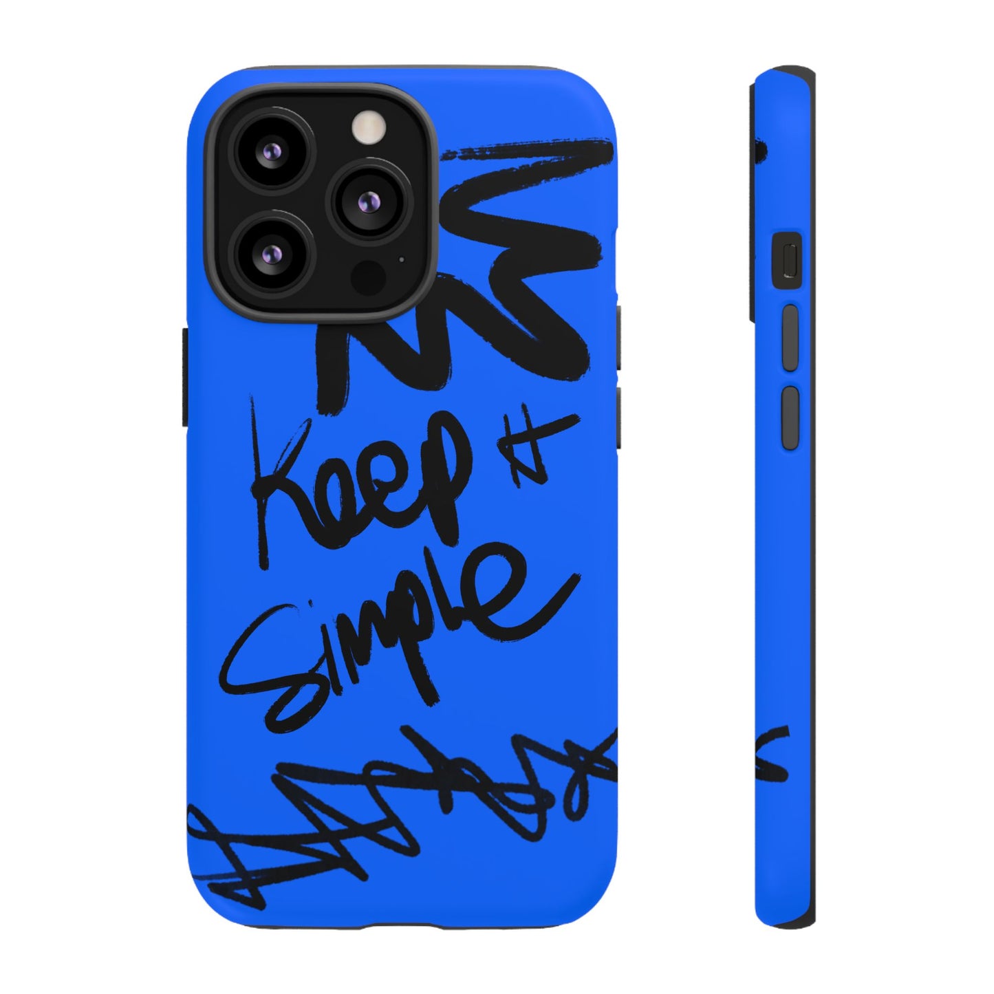 Stylish Phone Case - Keep It Simple Blue Design