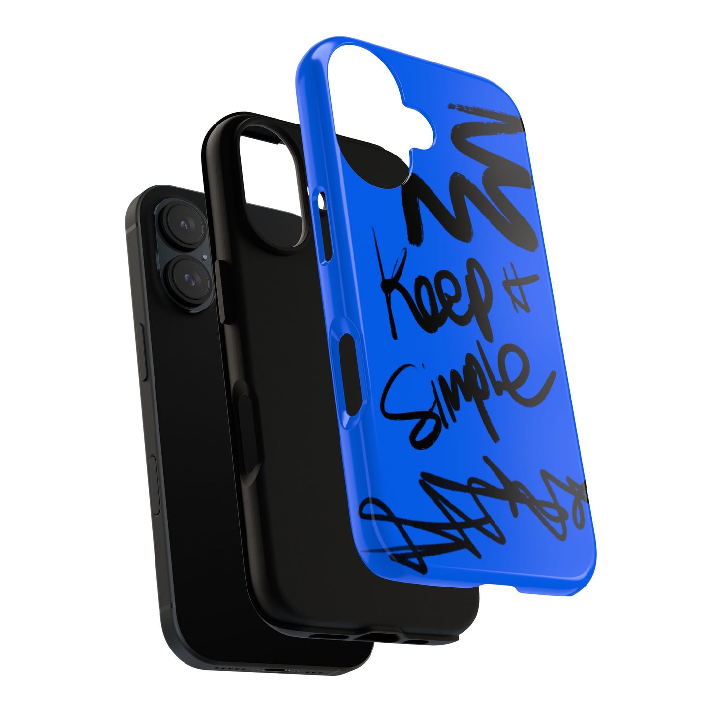 Stylish Phone Case - Keep It Simple Blue Design