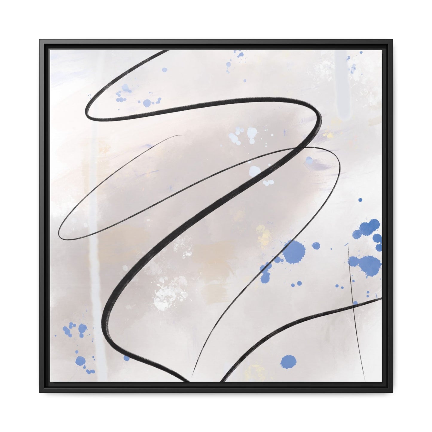 Framed Abstract Canvas Art - Modern Multi-Color Wall Decor