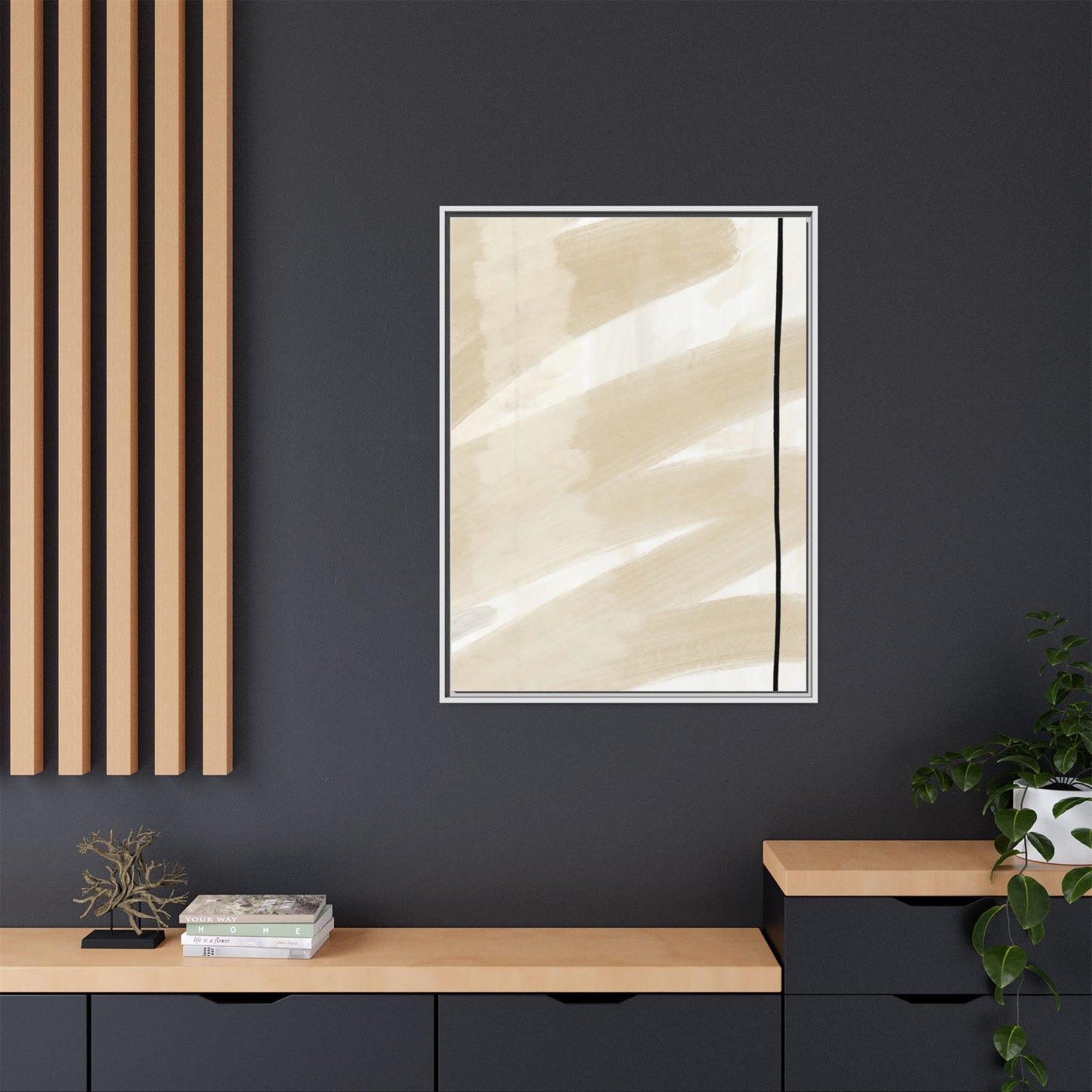Modern Abstract Framed Canvas Art - Multi-color Wall Decor