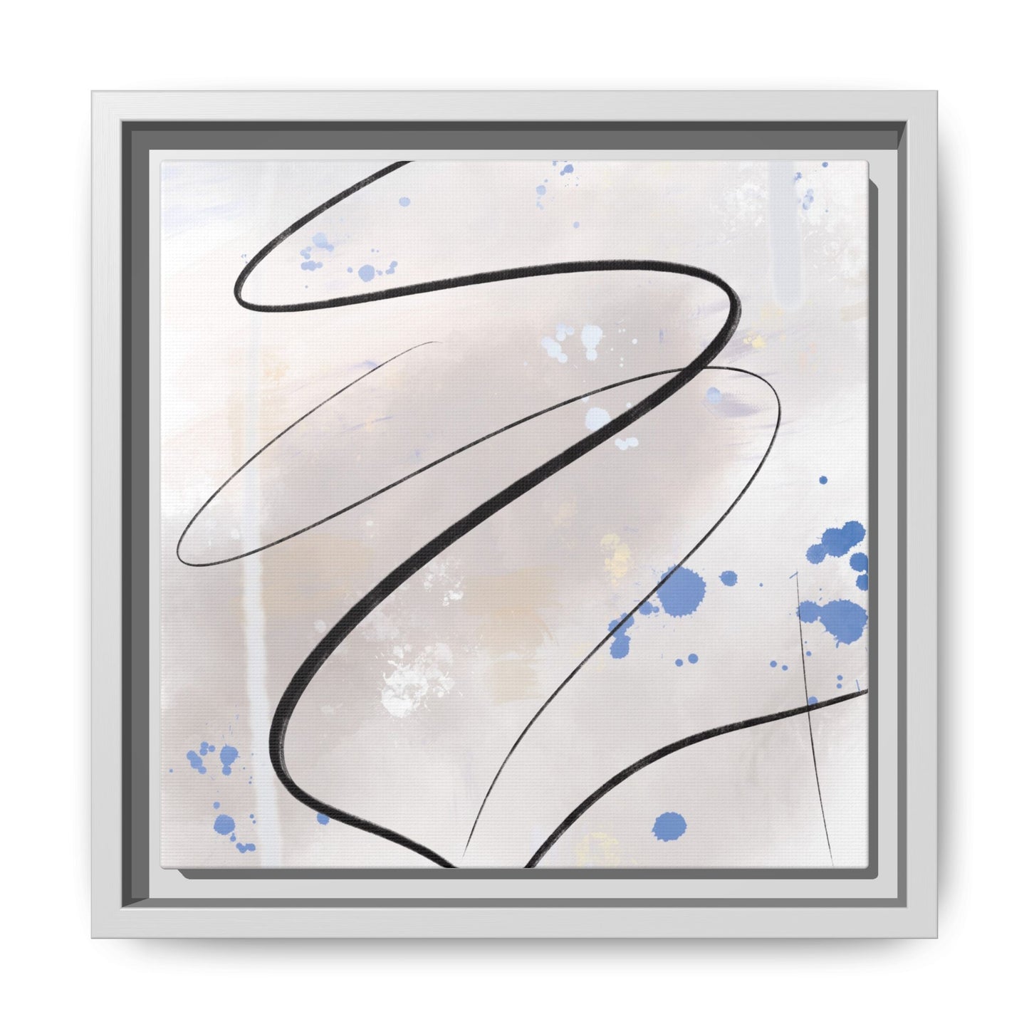 Framed Abstract Canvas Art - Modern Multi-Color Wall Decor
