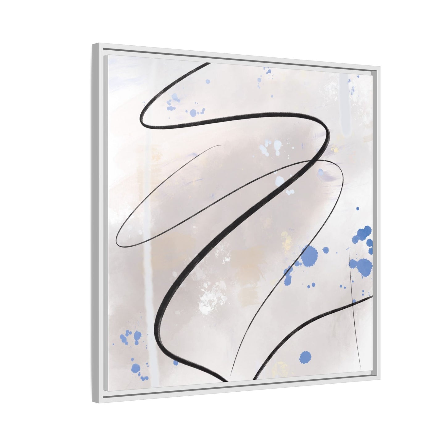Framed Abstract Canvas Art - Modern Multi-Color Wall Decor