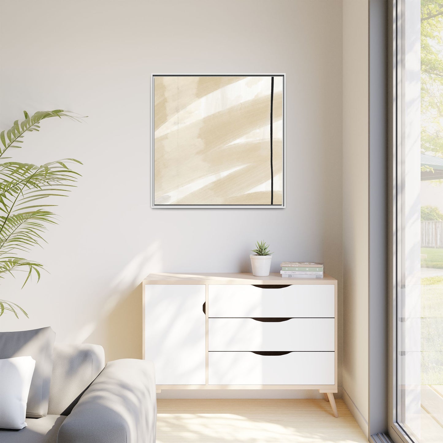 Modern Abstract Framed Canvas Art - Multi-color Wall Decor