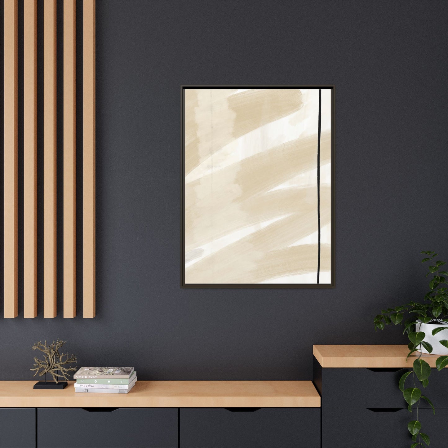 Modern Abstract Framed Canvas Art - Multi-color Wall Decor