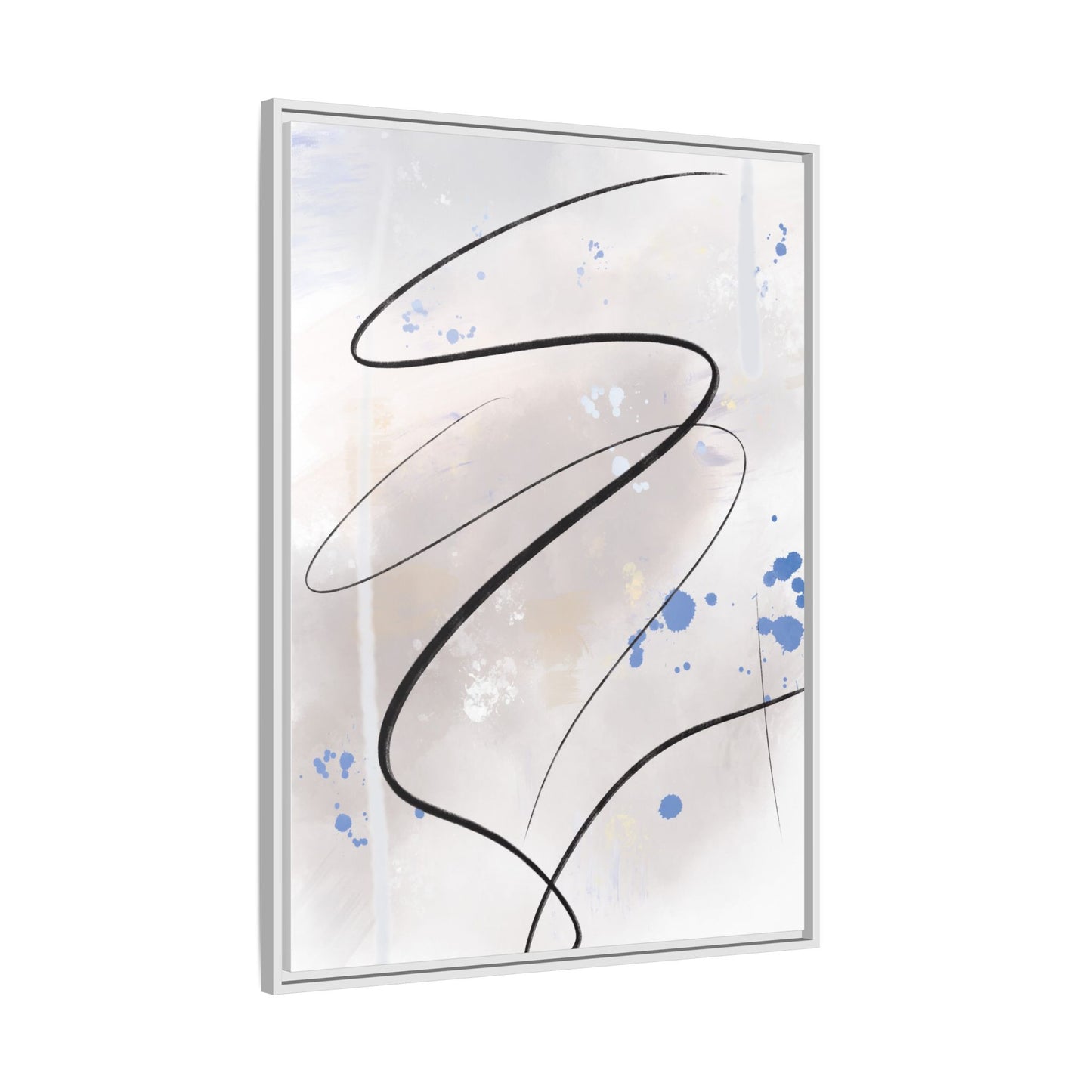 Framed Abstract Canvas Art - Modern Multi-Color Wall Decor