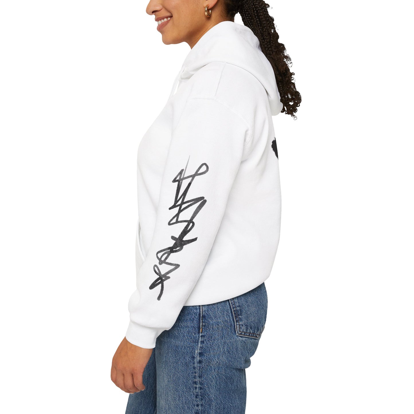 Black hart hoddie