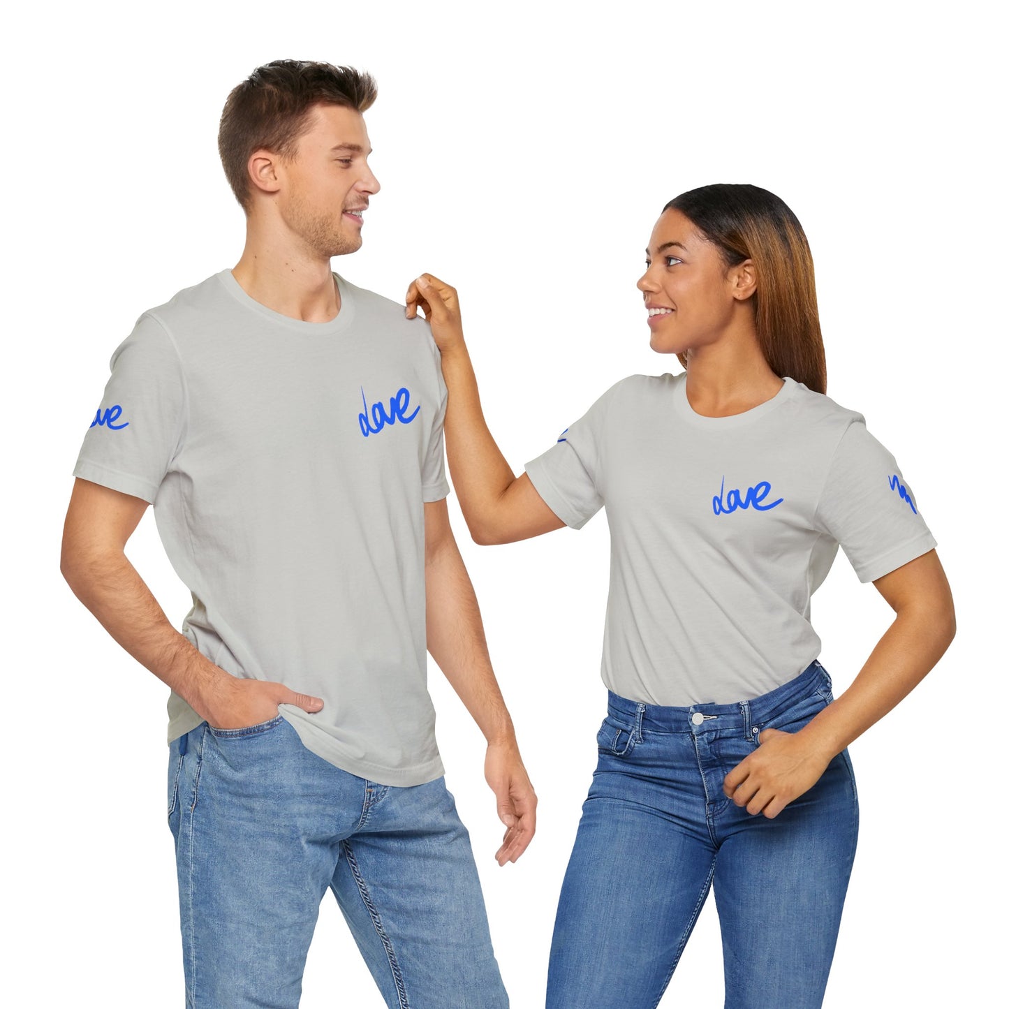 Casual Unisex Tee - Stylish 'dave' Graphic Short Sleeve Shirt