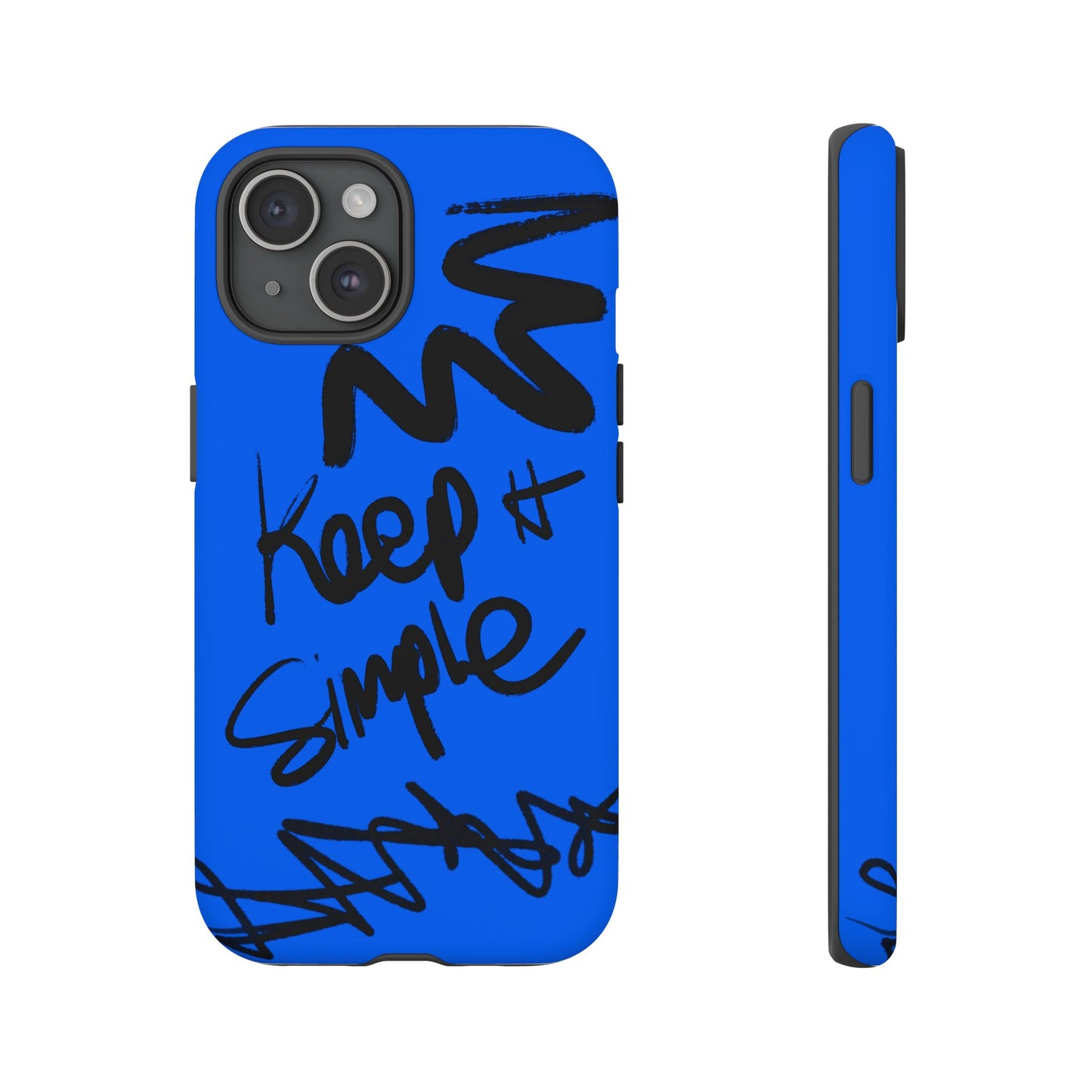 Stylish Phone Case - Keep It Simple Blue Design