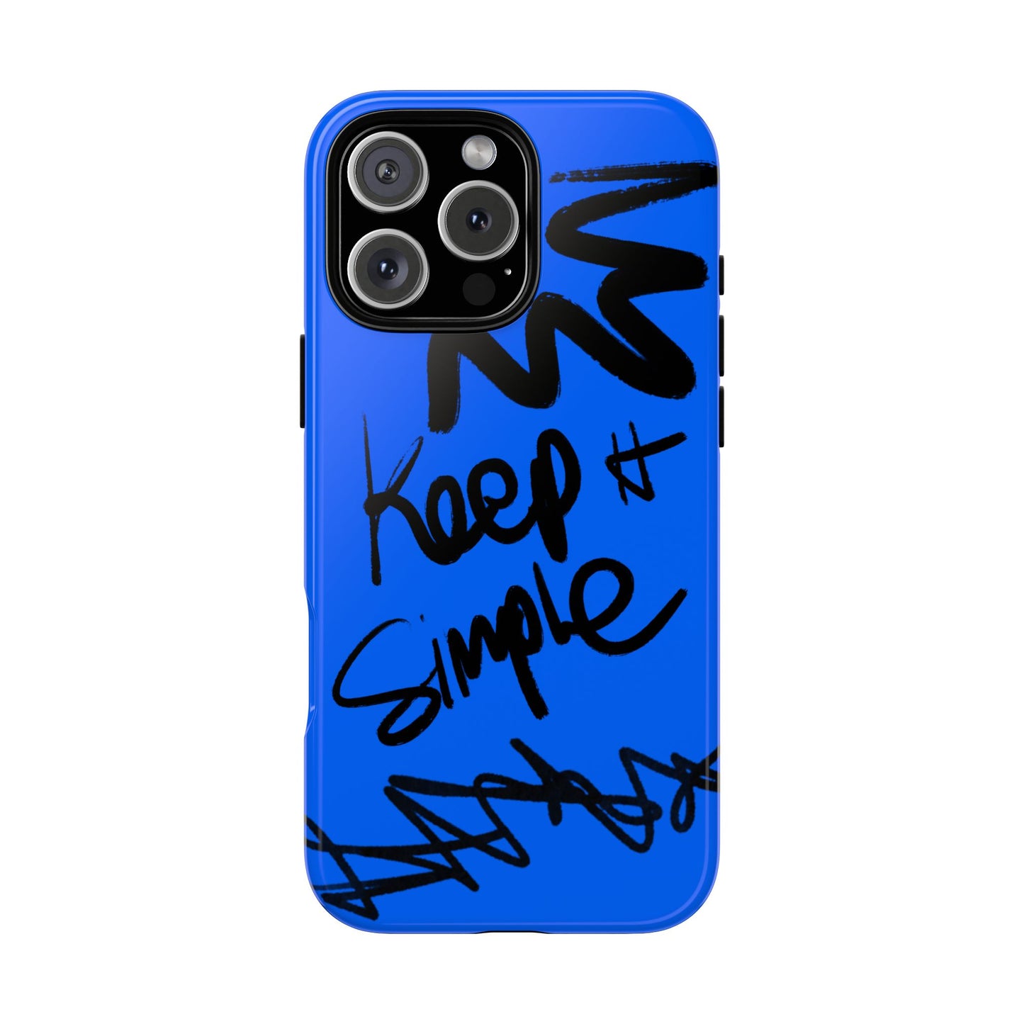 Stylish Phone Case - Keep It Simple Blue Design