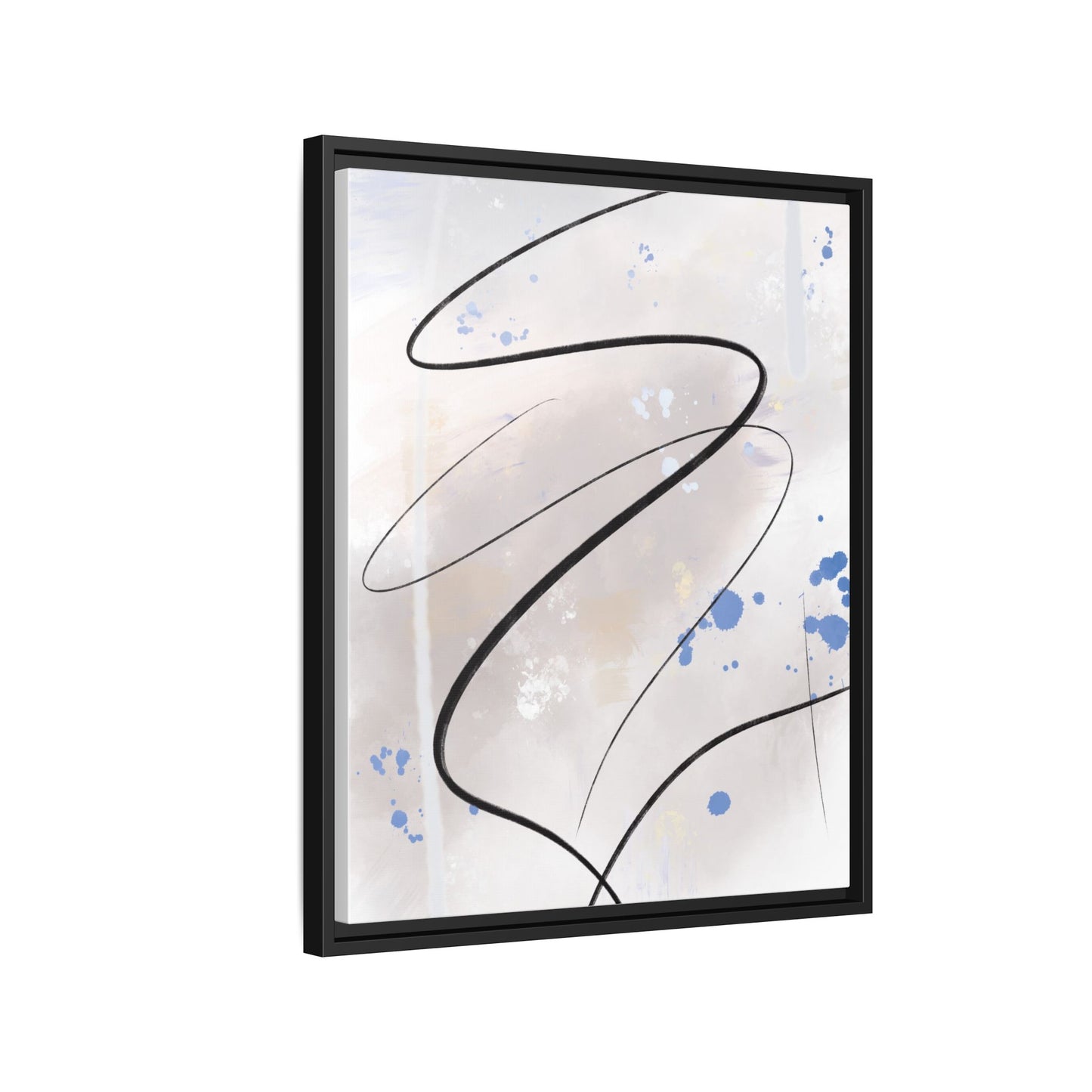 Framed Abstract Canvas Art - Modern Multi-Color Wall Decor
