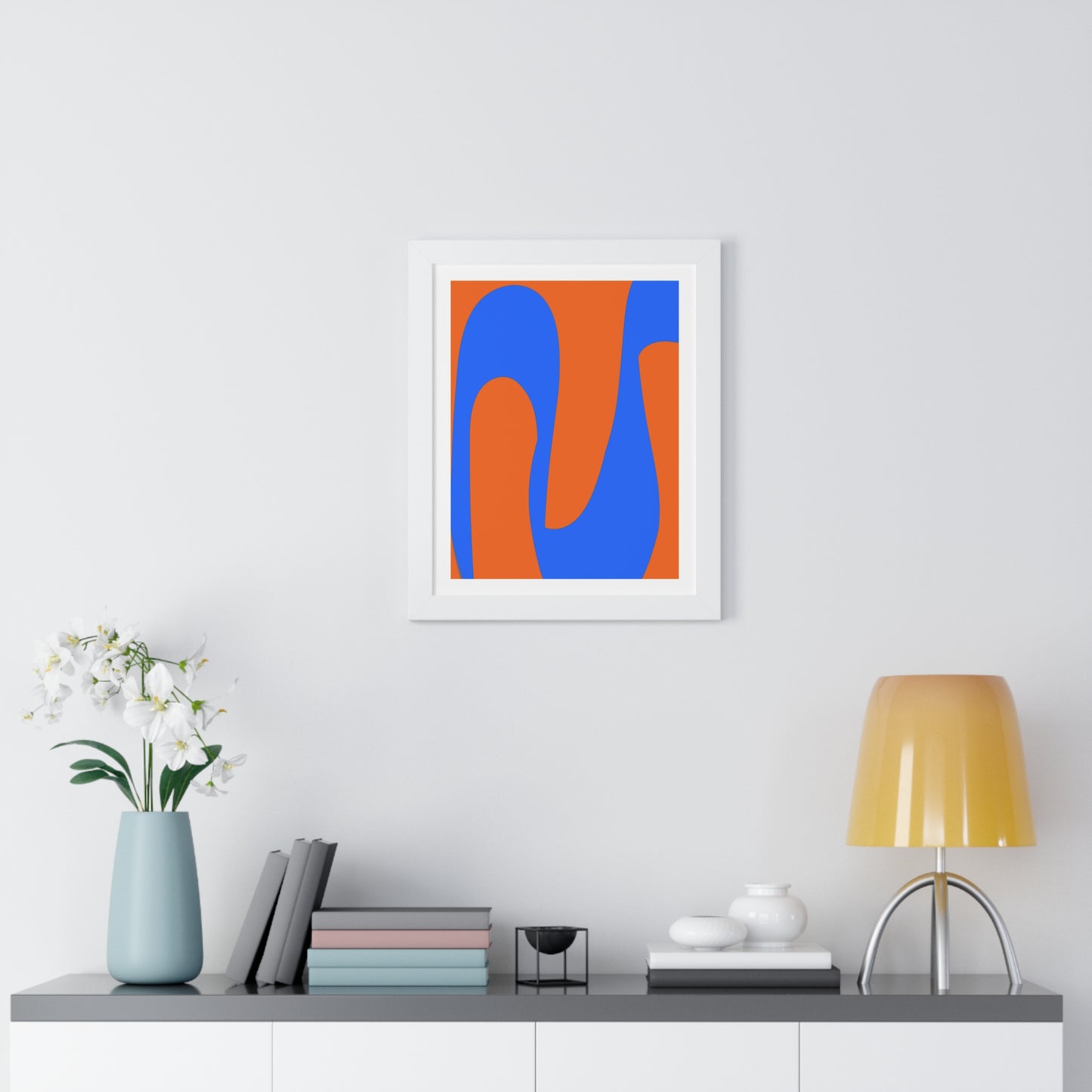 Orange and Blue Poster