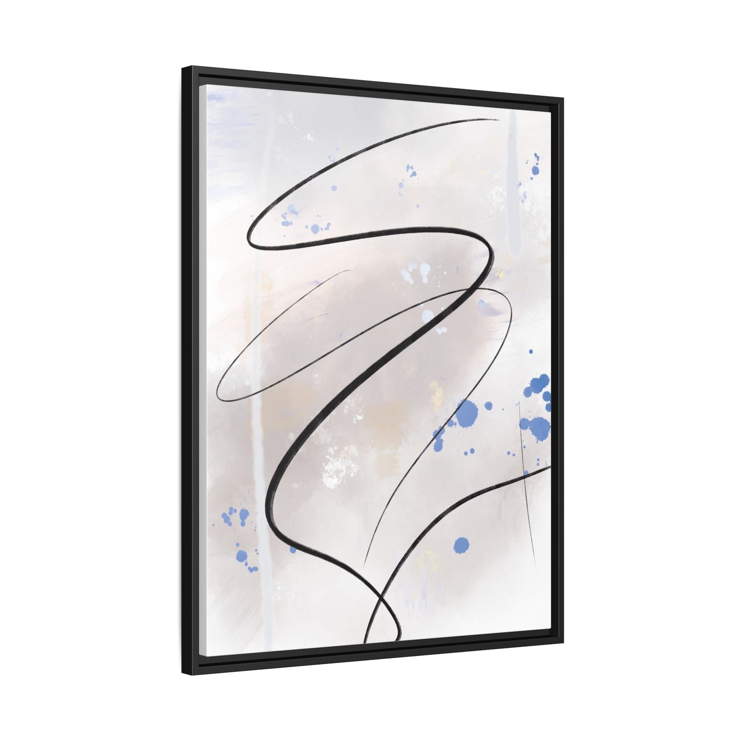 Framed Abstract Canvas Art - Modern Multi-Color Wall Decor