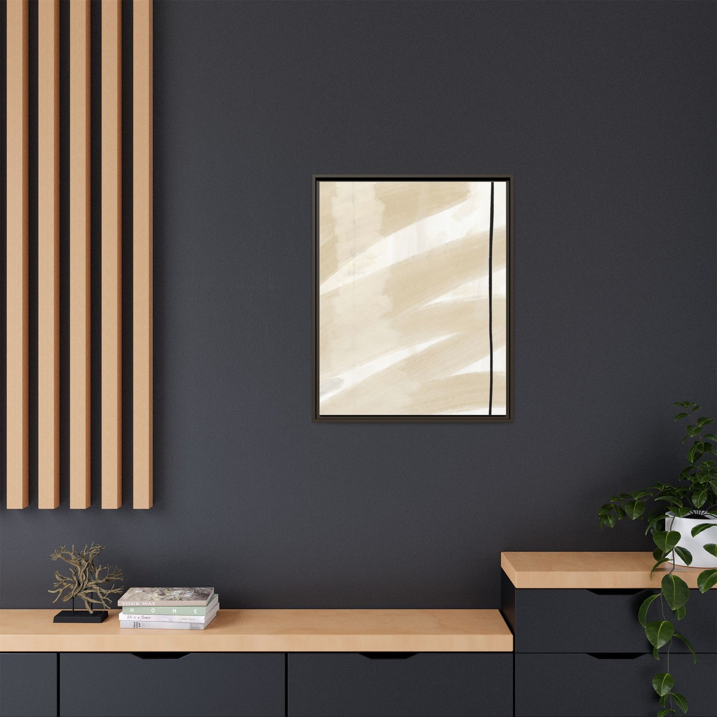 Modern Abstract Framed Canvas Art - Multi-color Wall Decor