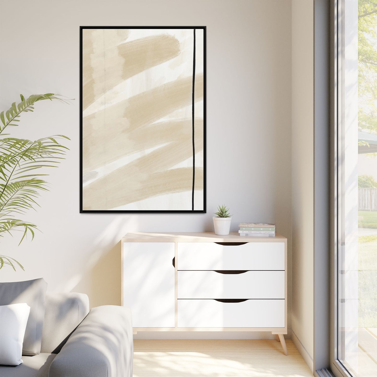 Modern Abstract Framed Canvas Art - Multi-color Wall Decor