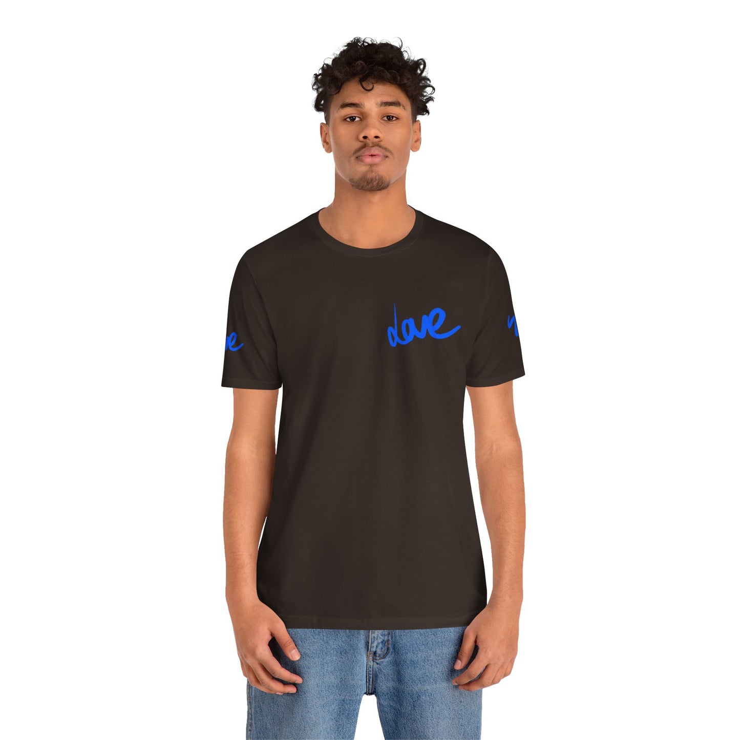 Casual Unisex Tee - Stylish 'dave' Graphic Short Sleeve Shirt