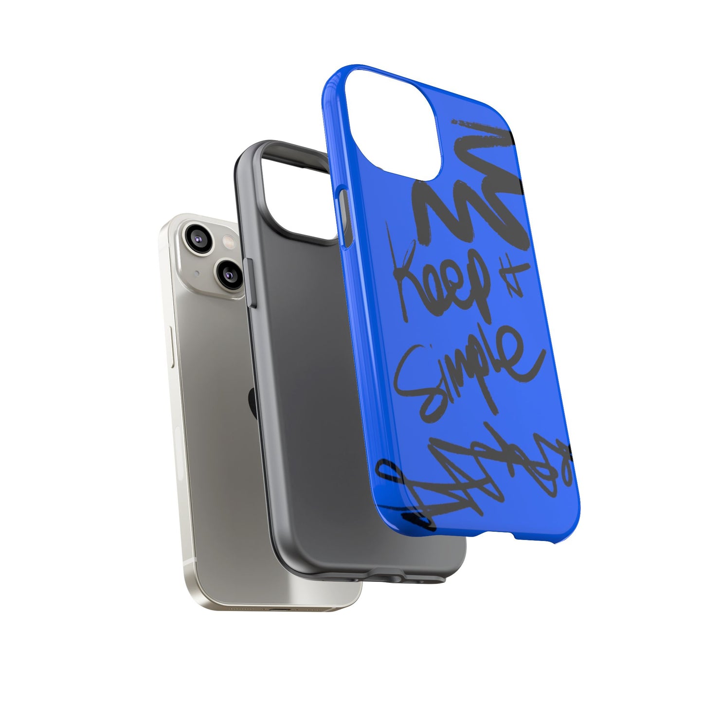 Stylish Phone Case - Keep It Simple Blue Design