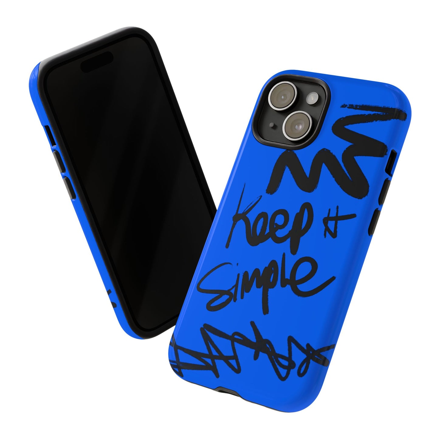 Stylish Phone Case - Keep It Simple Blue Design