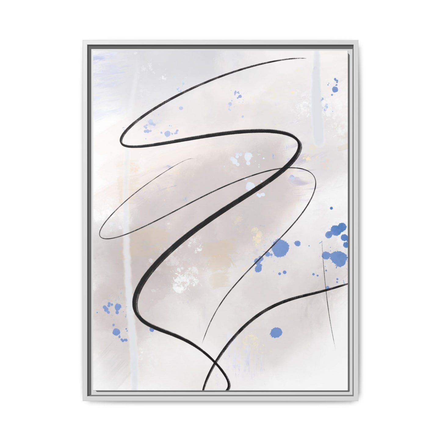Framed Abstract Canvas Art - Modern Multi-Color Wall Decor